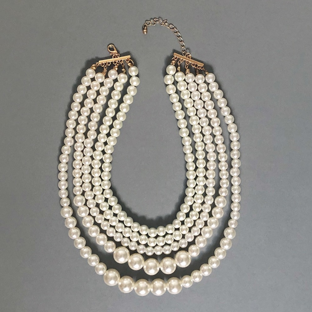 Handmade Multistrand Pearl necklace - Picture 5 of 7